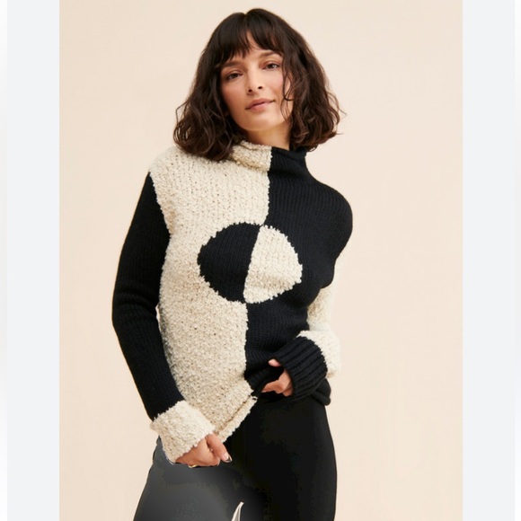 Rachel Antonoff Sweaters - Rachel Antonoff Black and White Cookie Sweater